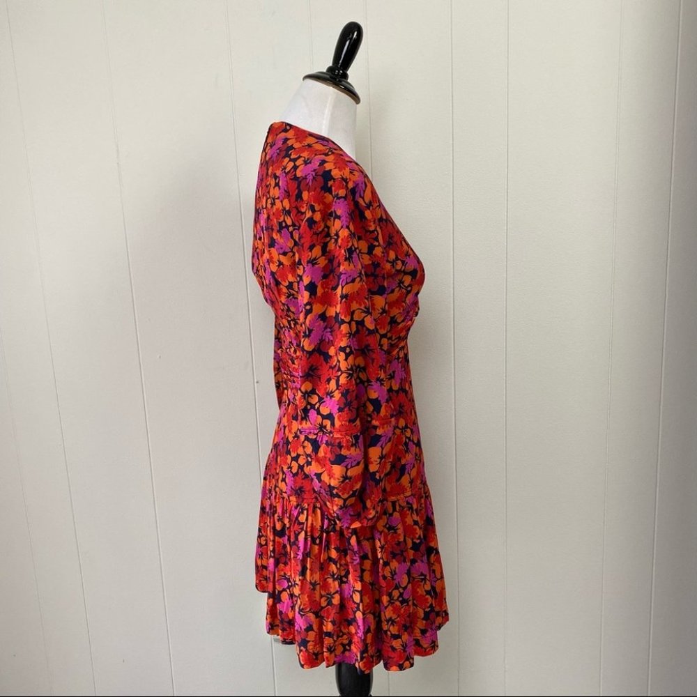 Derek Lam Talia Floral Babydoll Cutout Dress - Picture 14 of 16